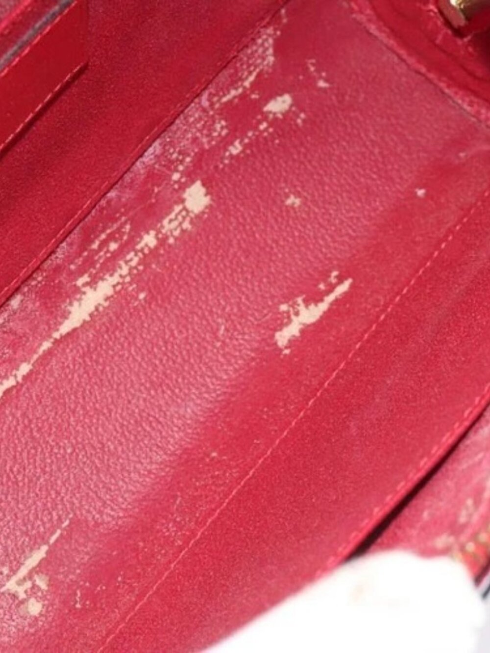 LOUIS VUITTON Epi Dauphine MM Pouch Red M48457 LV Auth th5640 - Picture 9 of 16